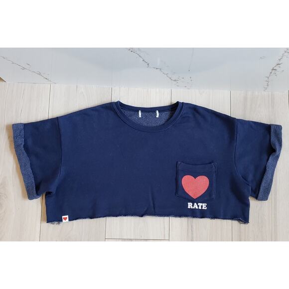 Dolls Kills Boxy Shirt Womens S Heart Rate Science Sweatshirt Fleece Crew Top - Picture 1 of 8